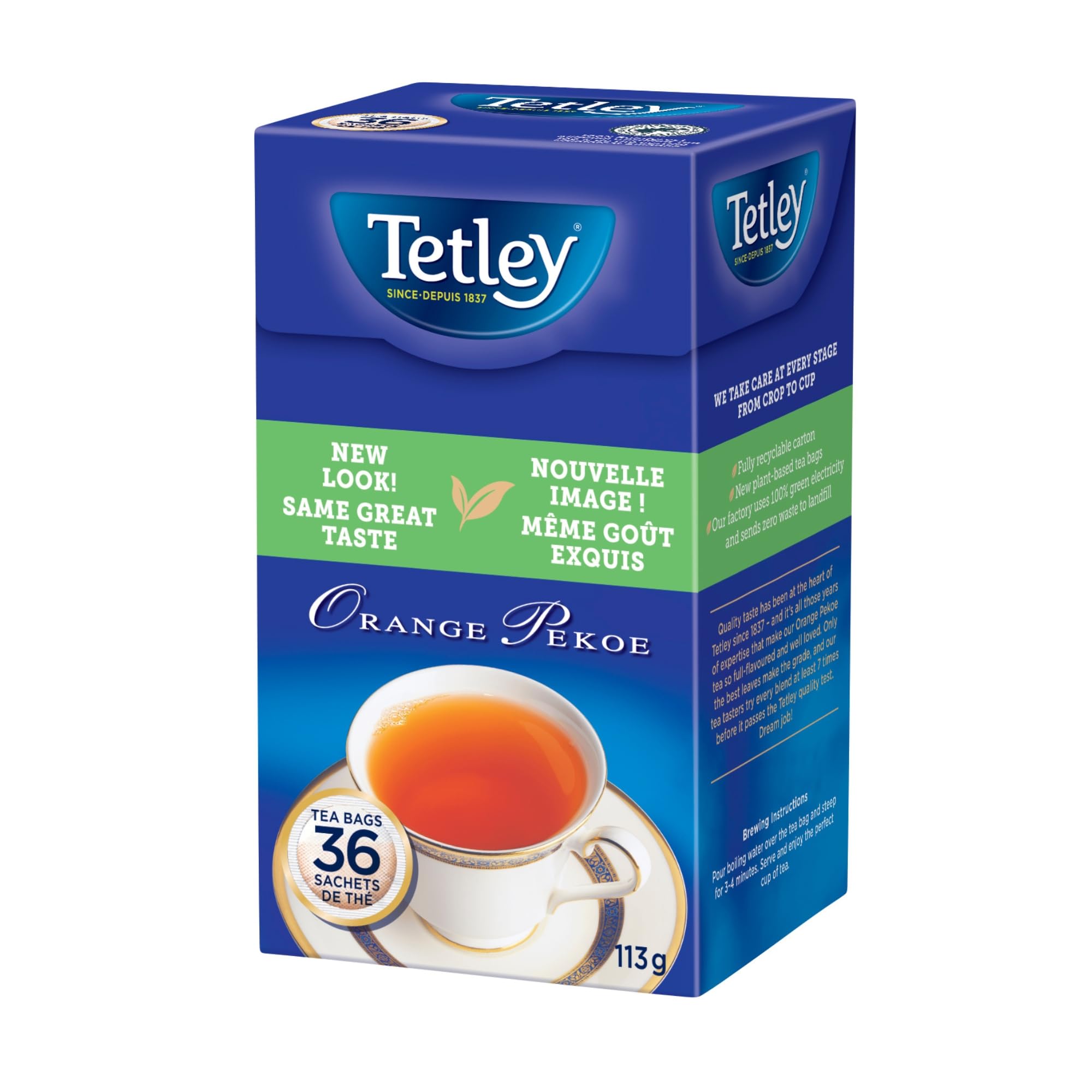 Tetley Orange Pekoe Black Tea - 36 Tea Bags, 113 Grams, Kosher, Contains Caffeine - 3