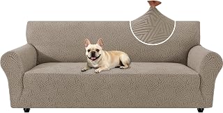 Stretch Couch Covers for Sofa, Fits Sofas 73"-85", Off-White | Non-Slip & Washable Sofa Covers for 3 Cushion Couch, Pet Couch Cover for Dogs, Furniture Protectors for Living Room