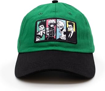 Hunter X Hunter Cap | Gon Freecss, Killua Zoldyck Leorio Paradinight, and Kurapika | Adjustable Baseball Cap- Anime Merch 4 Character