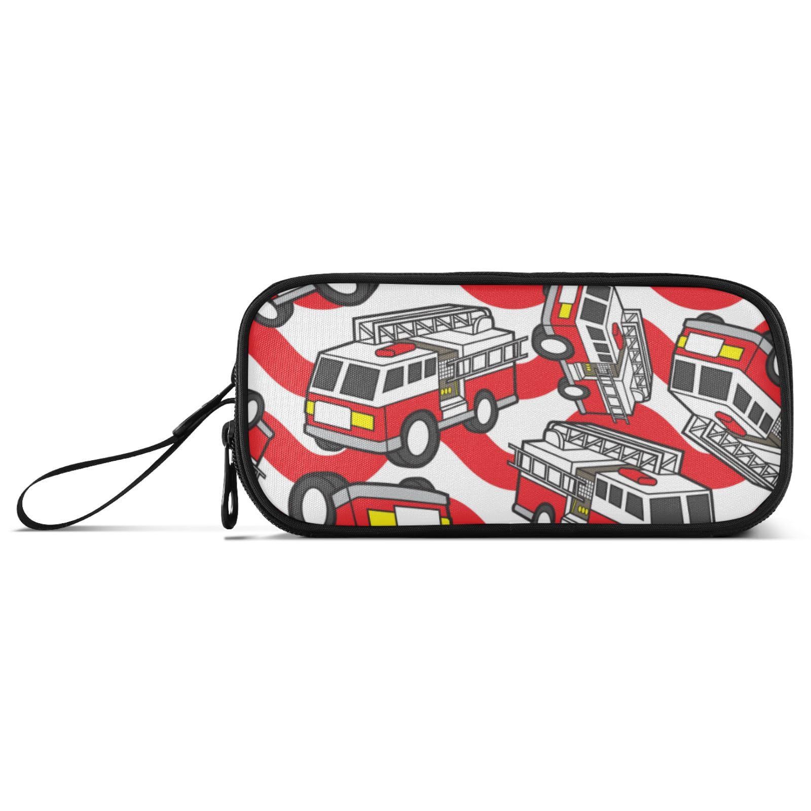 ISAOA Big Capacity Pencil Cases (Seamless Fire Engine Trunk Car Cartoon) Pouch Bag Large Pen Bag Stationery Bag for Girls Boys Student Adults Zipper Pencil Pouch - Image 2