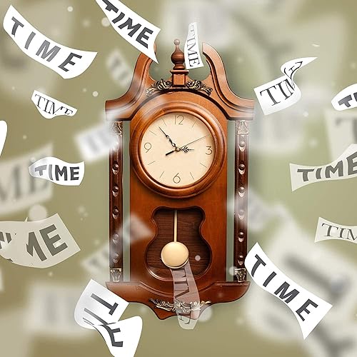 Miniatura 3 de Hicarer Mecanismo de movimiento de reloj de péndulo de cuarzo, piezas de repuesto con 2 pares de manos y péndulo para reparación de reloj de