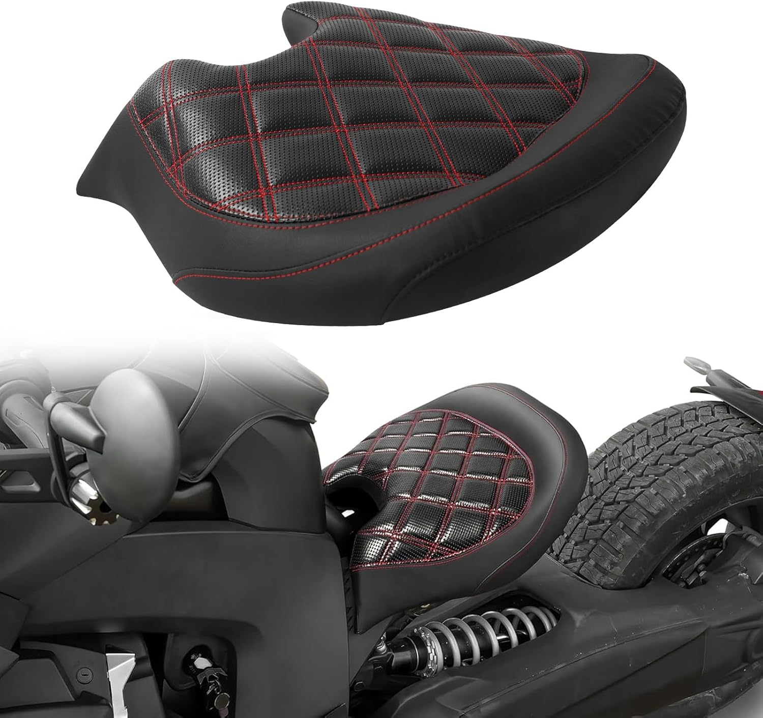 Driver Seat Rider Solo Seat w/Thick Cushion For Can Am Ryker 600 900 Sport Rally Edition 2019-2026 Ryker Seat Accessories Replace Part 219400795