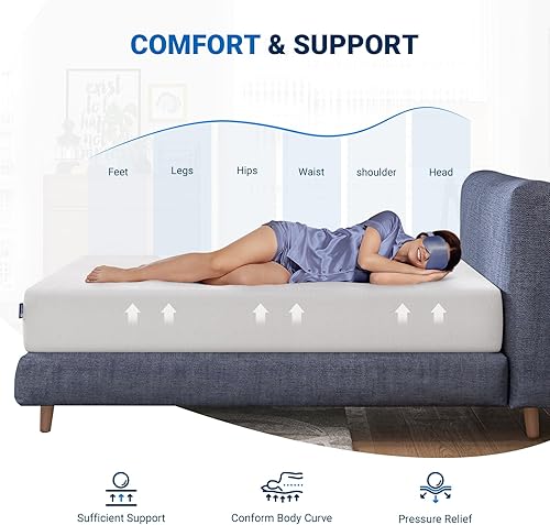 Miniatura 8 de Avenco Colchón tamaño Queen, colchón Queen de espuma viscoelástica de 10 pulgadas en una caja para un sueño fresco y alivio de presión, colchones