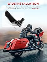 Vista 6 de Kit de cierre de alforja Amazicha Acero inoxidable con elevador de bolsa de sillín negro brillante para Harley Davidson Touring Street Glide Electra