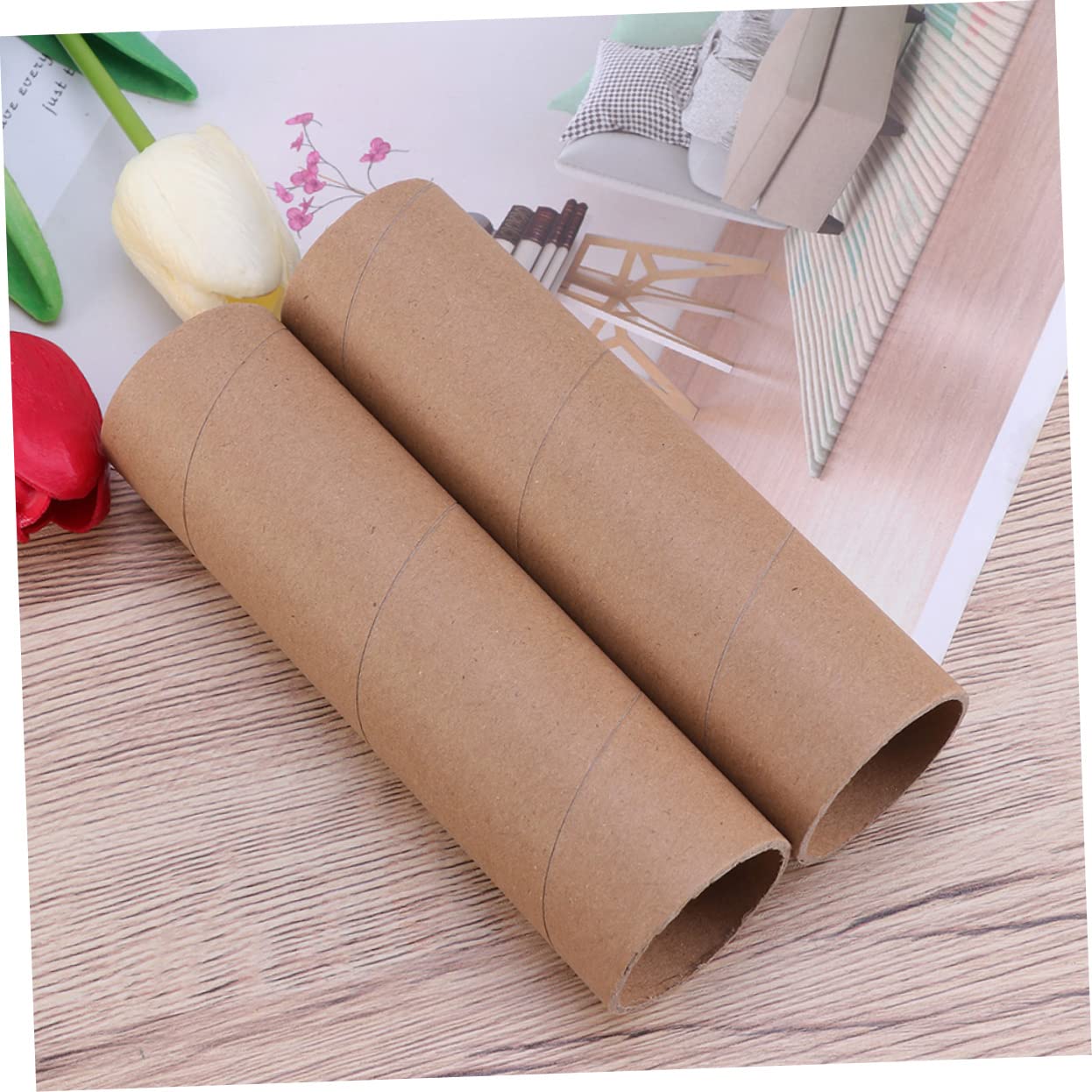 STOBOK Lot de 30 Tubes en Carton Kraft pour Affiches, Protection Résistante Paroi de 2mm