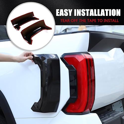 Miniatura 3 de LLKUANG Cubierta de luz trasera para lámpara trasera, carcasa de protección de pantalla compatible con Toyota Tundra 2022 2023 2024 2025, ABS para