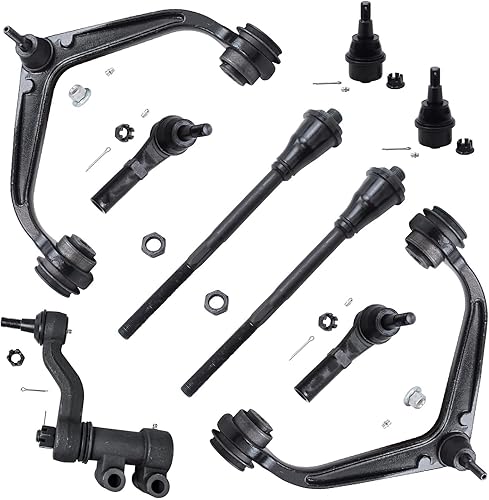 Miniatura 357 de Detroit Axle - Kit de brazos de control de extremo delantero RWD para Dodge Ram 03-06 2500 3500, 2 brazos de control superior con rótula 2 varillas