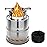 CANWAY Camping Stove, Wood Stove/Backpacking Survival Stove, Windproof Anti-Slip Portable Stainless Steel Wood Burning Stove with Nylon Carry Bag for Outdoor Backpacking Hiking Traveling Picnic BBQ
