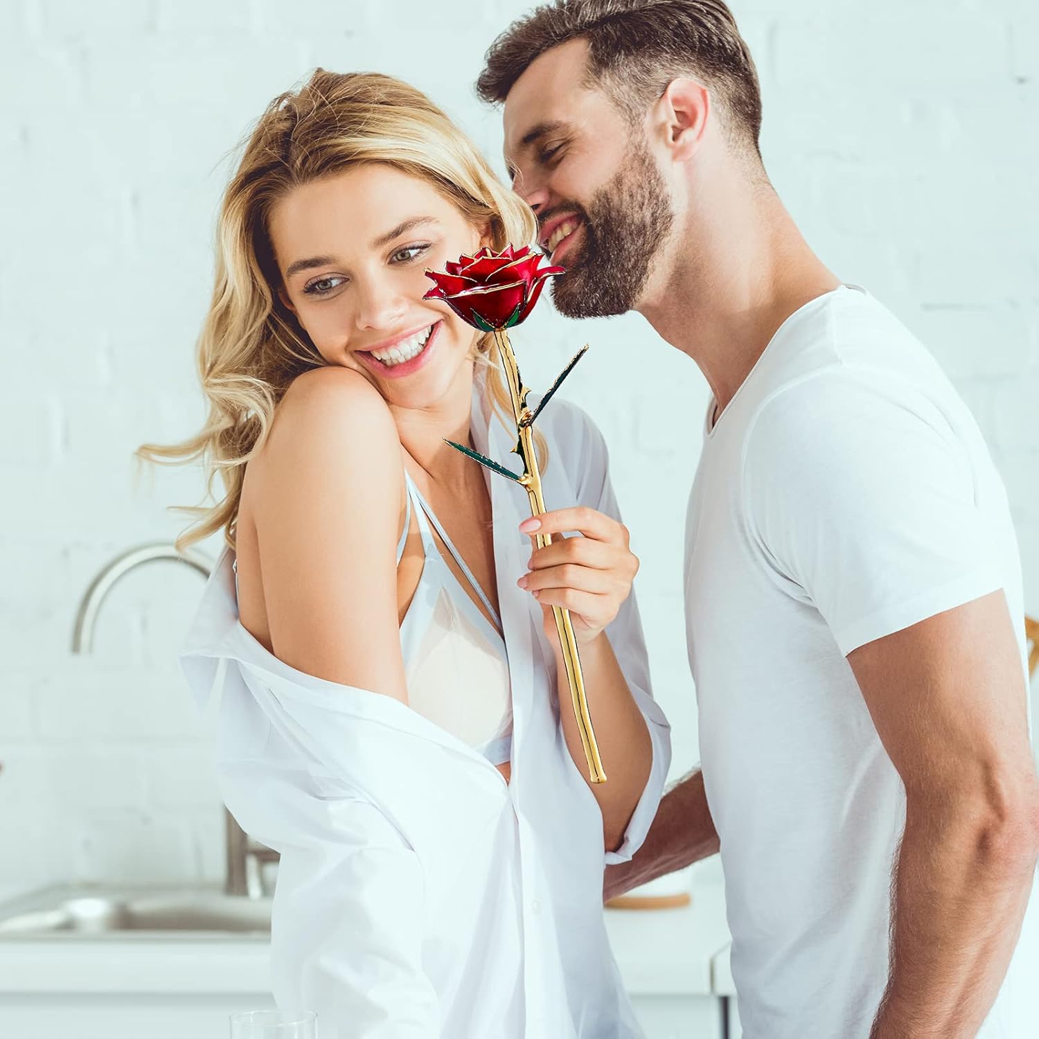 Anniversary Birthday Gifts for Women Forever Gold Dipped Rose Christmas Women Gifts 24k Gold Plated Eternal Flower Love Romantic Rose Gifts Box for Anniversary Valentines Day,Mothers Day,Birthday(red) - Image 2