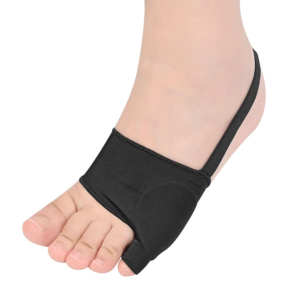 DYKOOK Tailors Bunion Protector 1Pair Bunionette Sleeves Built-in Gel Pads Silicone Cover Guard With Non-slip Strap to Relief Bunion Pinky Toe Pain, Cushion and Comfort Bunionette,Overlapping toe(Black-Large)