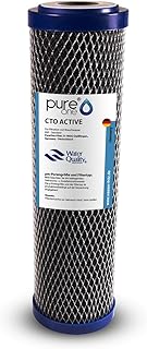 PureOne CTO ACTIVE (Kokos). Aktivkohle Filterkartusche mit Sedimentschicht. 100% Aktiv-Kohle aus Kokos Schalen, Feinheiten je Auswahl 1µ bis 50µ - Für Brauchwasser, Trinkwasser, bis 4500 L/Std 1µ