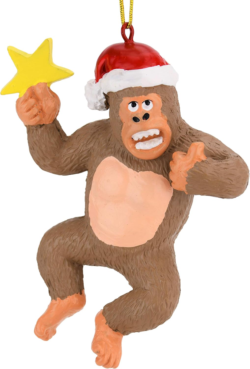 Tree Buddees King Kong Climbing The Tree Large Christmas Ornament, Brown, 4 Inches