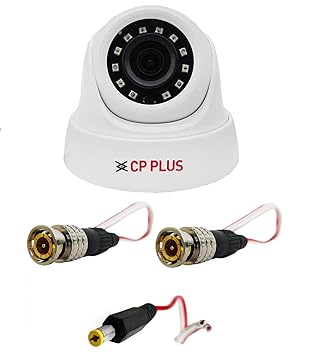 USEWELL Indigo Series CP-Plus Plug-n-Play 2.4 MP Dome Full HD 1080P Night Vision Camera with BNC and DC connectors , CP-VAC-D24L2 , White