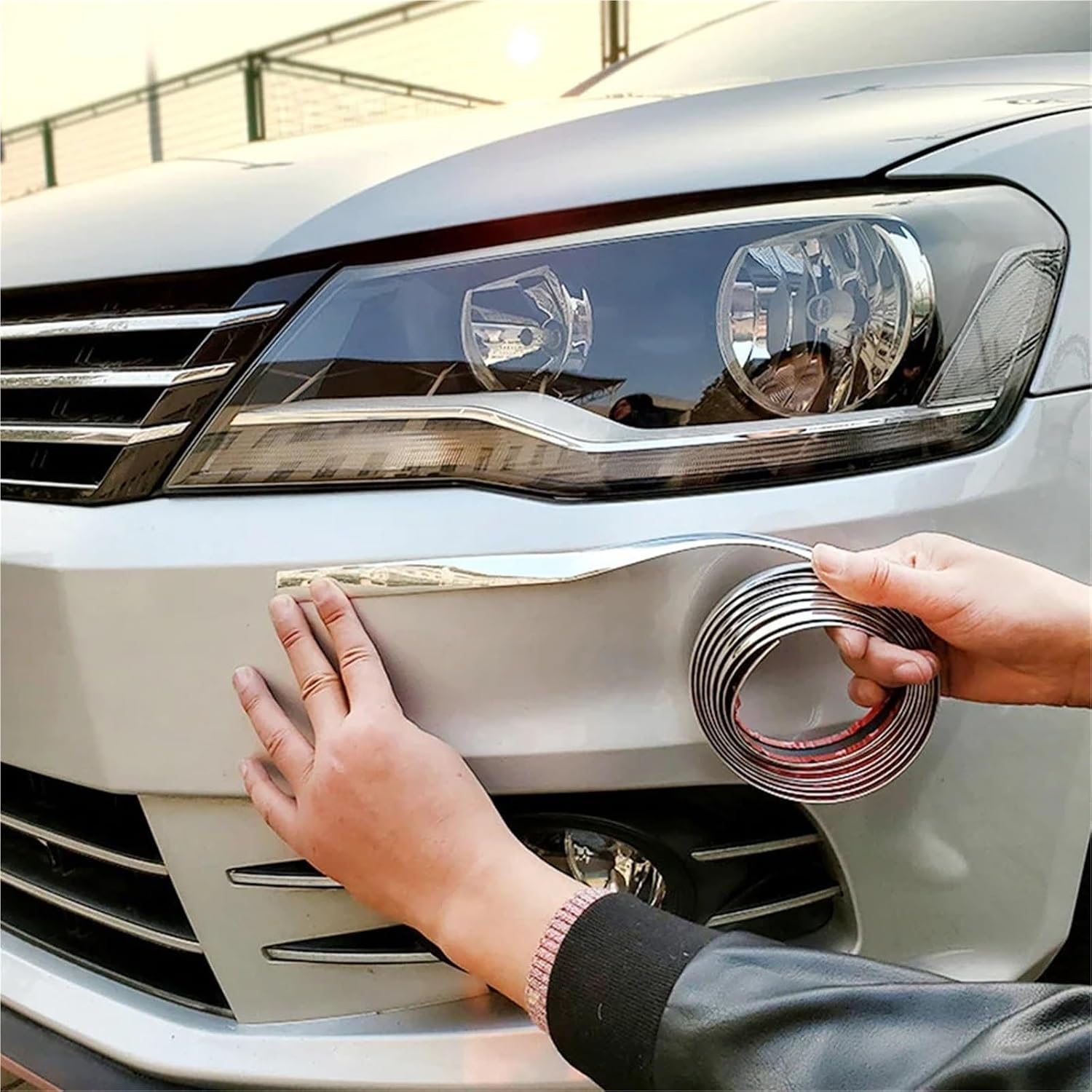 6/8/10/15/20/30mm Automotive Self-Adhesive Side Door Chrome Strip 1pcs(3.0M 6mm)