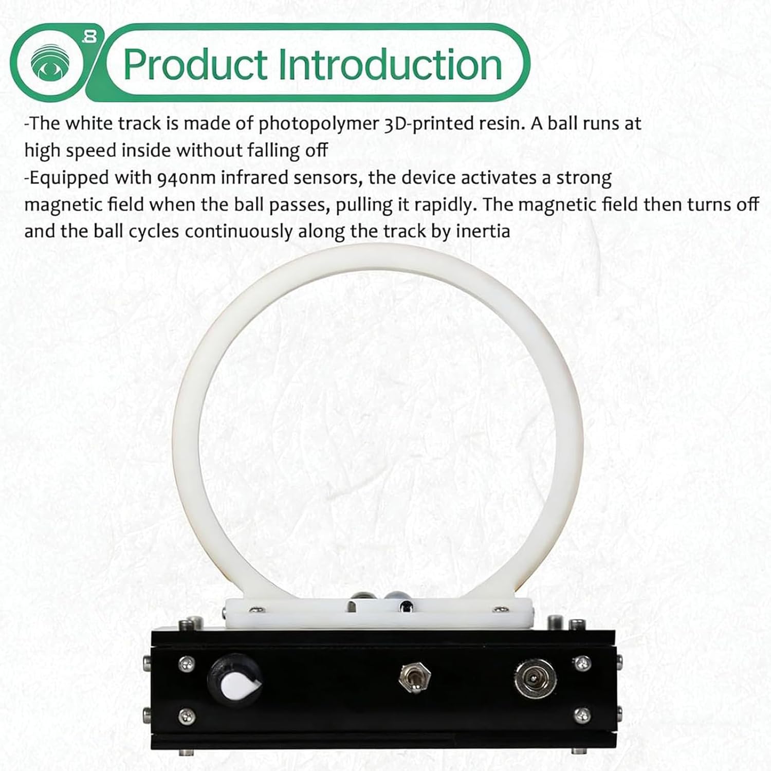 Anello Elettromagnetico Acceleratore Con Led, Modello Fai-da-te Di Macchina A Moto Perpetuo, Regolazione Continua Dellintensità Luminosa, Luce Notturna A Rotazione Dinamica, 3 Giri Al Secondo
