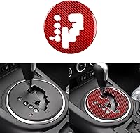 Vista 8 de Calcomanía de fibra de carbono real para consola central, cambio de marchas, marco de círculo externo, accesorios para el interior del automóvil