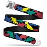 Seatbelt Belt - Dinosaurs Black/Multi Color - 1.0