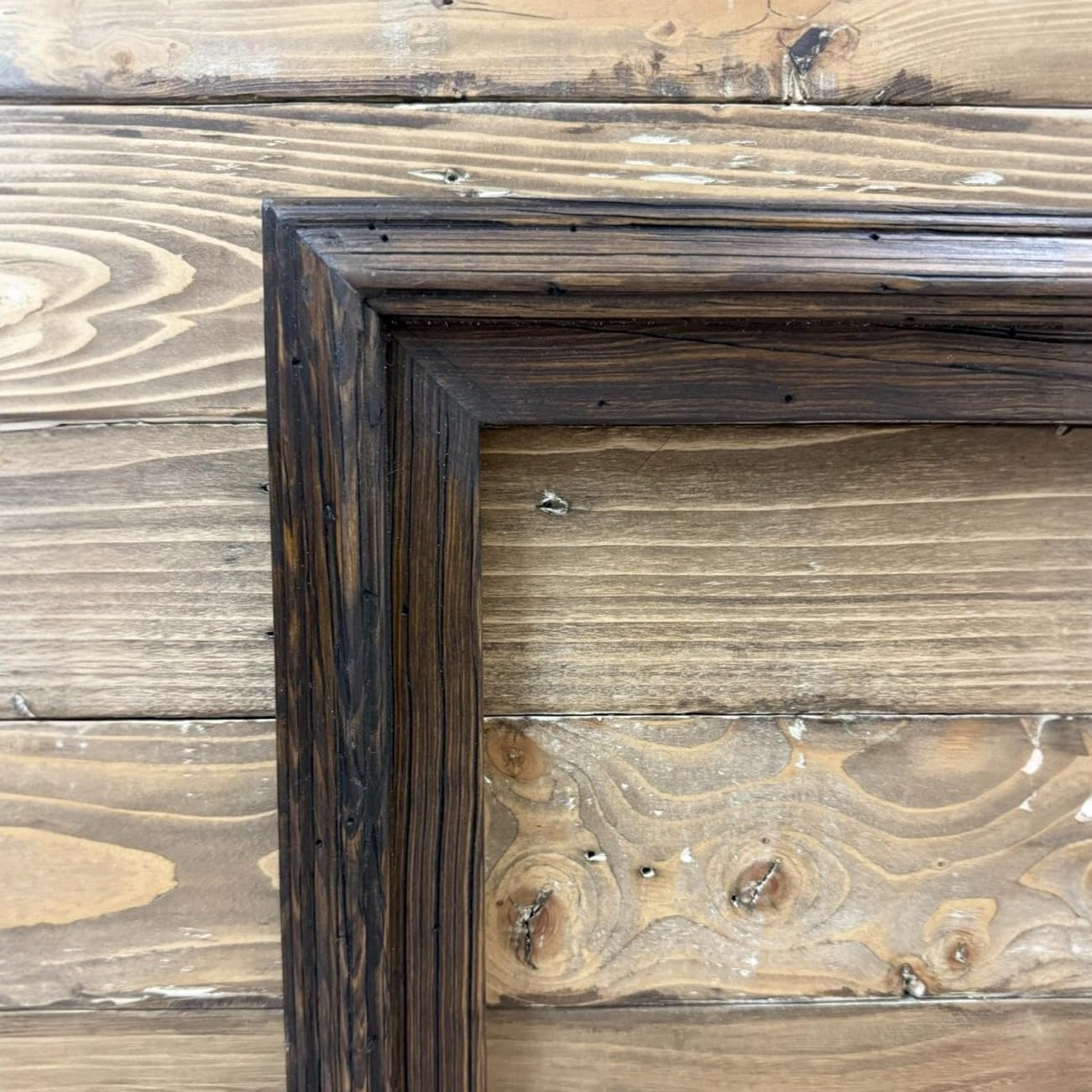 32,43,50,& 55 Inch Handcrafted TV frame for Samsung The Frame TV, Rustic Dark Wood Stain (not for use with other tv models) (43 INCH)