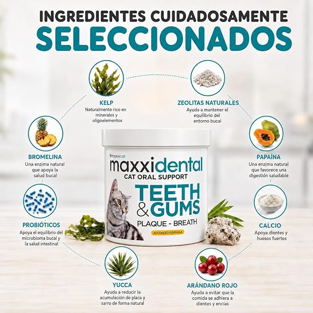 Foto 6 de 8 de maxxipaws maxxidental Cuidado Bucal Gatos - Dientes y Encías Polvo 90g