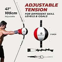 Vista 4 de Bolsa Boxerpoint para Boxeo - Bolsas de Boxeo Premium - Cuero PU Duradero y Cordones Ajustables Bolsa de Boxeo de Doble Extremo, Bolsas de Velocidad