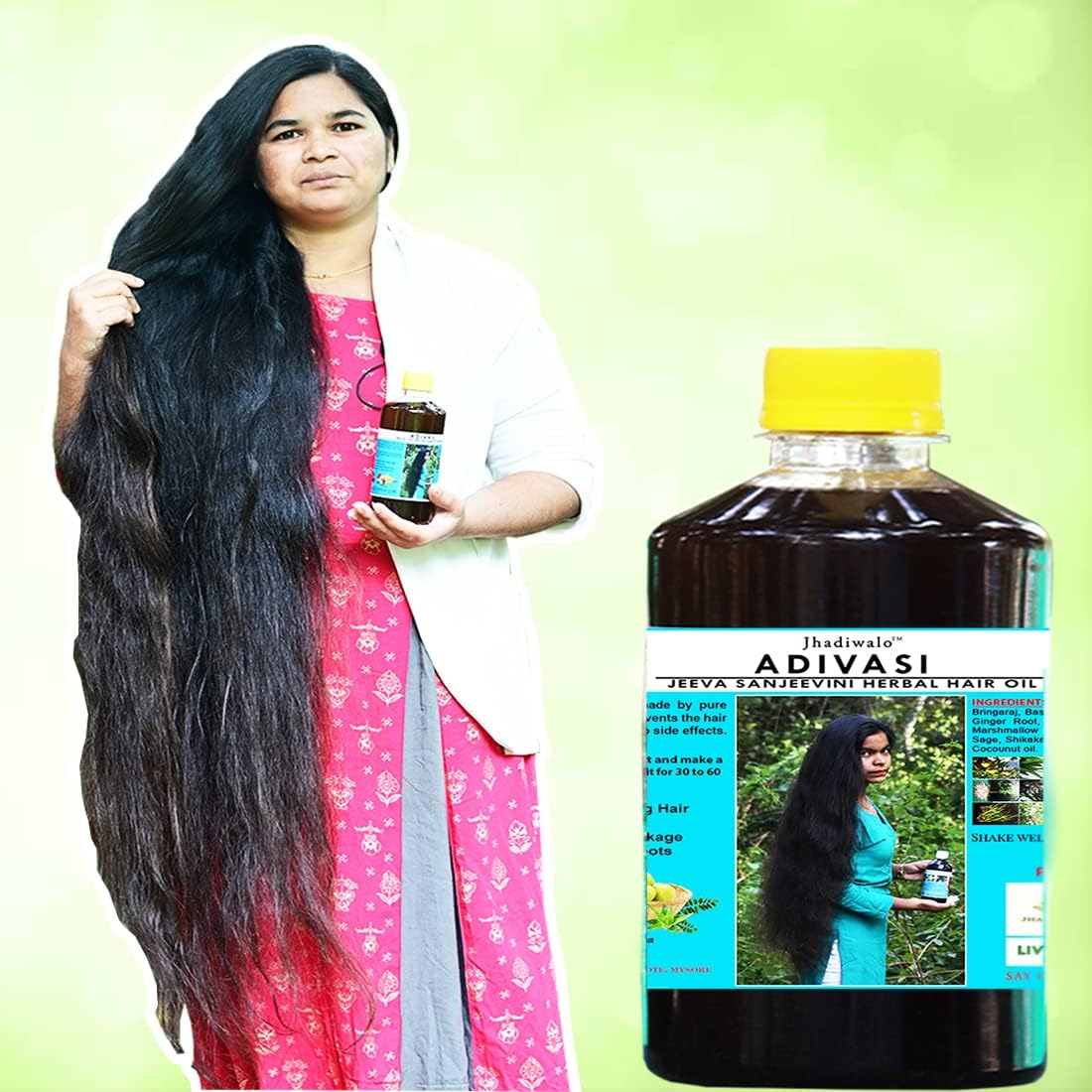 Adivasi Jeevasanjeevini Herbal Hair Oil 250ml Made By Pure Adivasi Natural Ingredients