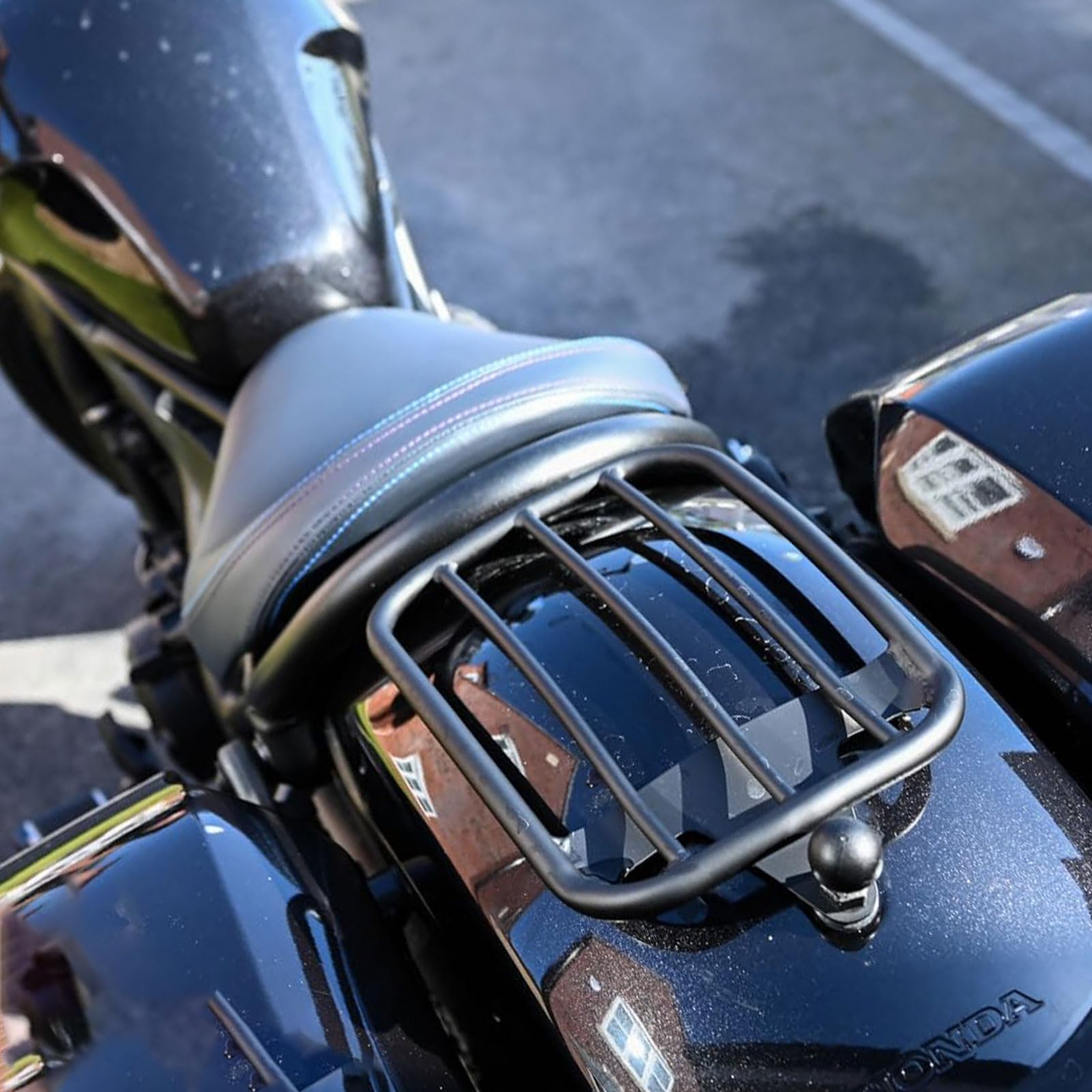 WOOGA Moto nero parafango posteriore Solo sedile portapacchi supporto Ripiano di supporto per portapacchi per Ho&n&da Rebel CMX 1100 CMX1100 REBEL Accessori 2021 2022 2023 2024 2025