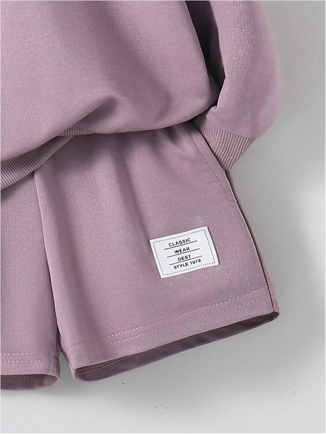 SOLY HUX Toddler Girl's Fall Clothes Crewneck Sweatshirt and Shorts 2 Piece Outfit Sweatsuits - Image 4