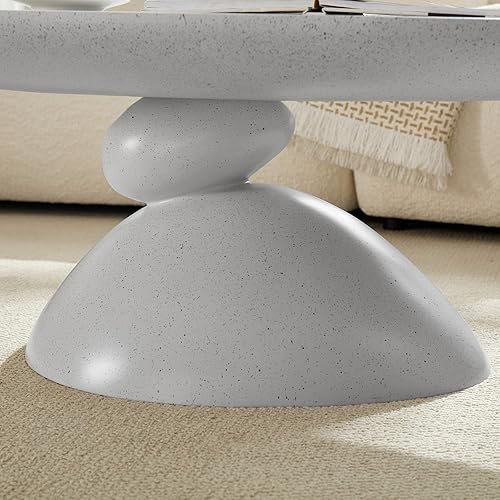 Miniatura 80 de KEVINSPACE Mesa auxiliar redonda pequeña para sala de estar, mesa auxiliar circular de madera, mesita de noche para apartamento, dormitorio, Ø 23.4"