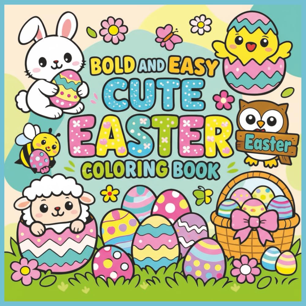 Cute Easter Coloring Book: Bold and Easy for Kids (Bold and Easy Coloring Books)