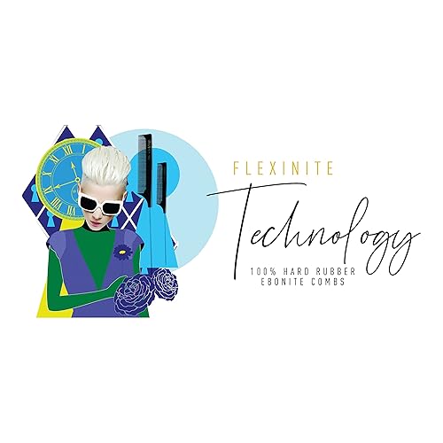 Miniatura 9 de Pegasus 507_b2 - Peine de rastrillo curvado con mango desenredante de 6.5 pulgadas, sin costuras, bordes lisos, antiestático, resistente al calor y