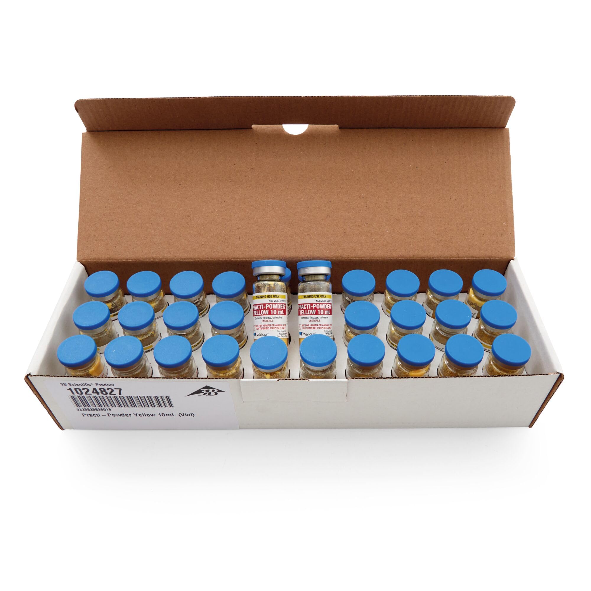 Proszek do ćwiczeń żółty 10 ml (fiolka) (opakowanie zawiera 30) - produkt symulacyjny do treningu medycznego