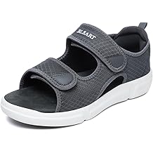 Diabetic Sandals for Men Wide Toe Swollen Feet Adjustable for Foot Pain ReliefOpen Toe Casual Athletic Sandals for Outdoor Beach Travel Summer