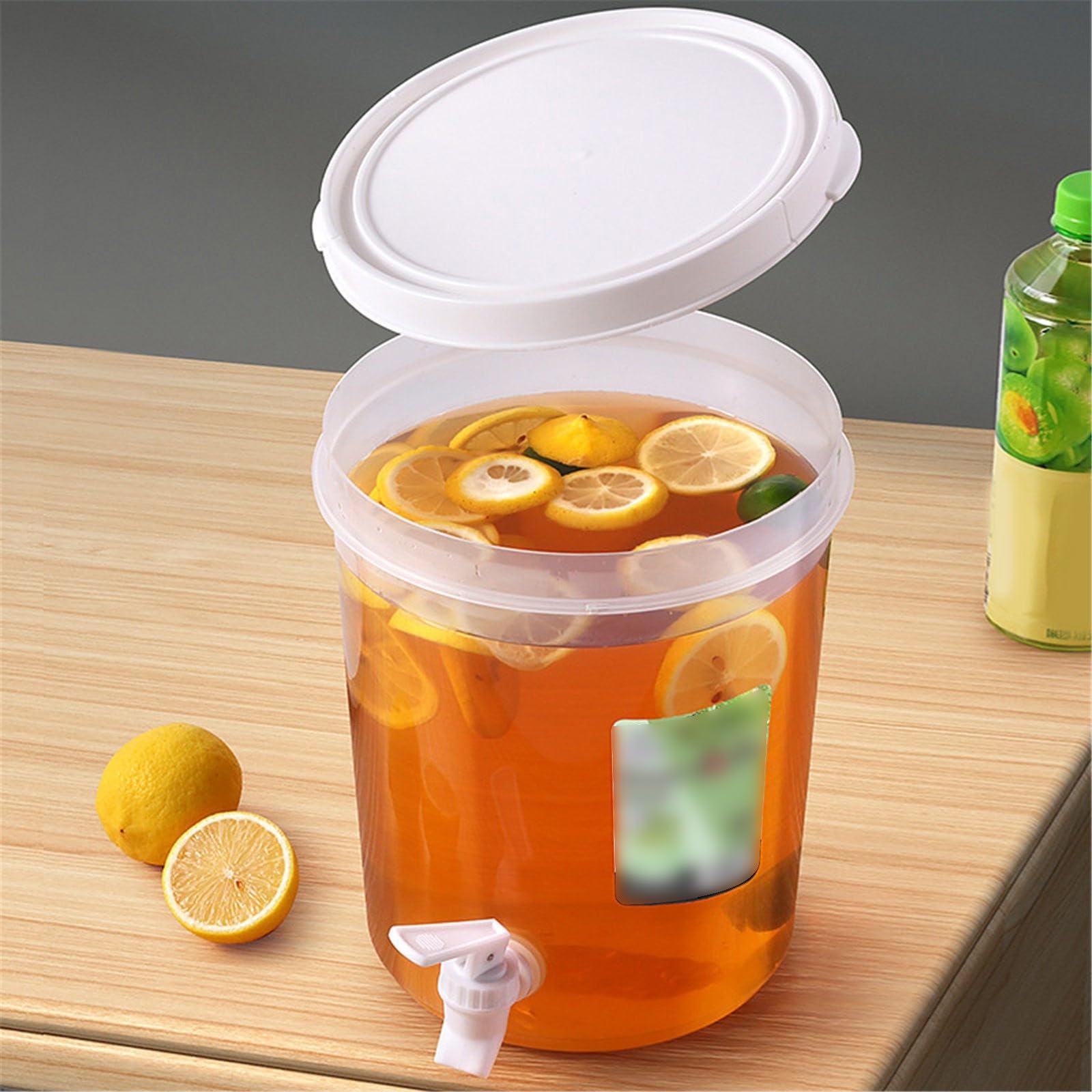 5 L Wasserbehälter Mit Hahn, Kaltgetränkespender, Getränkespender Mit Zapfhahn Für Kühlschrank Großer Behälter, Juice Punch Cocktailbehälter, Für Sommerpartys Und Küchenlimonade (L)