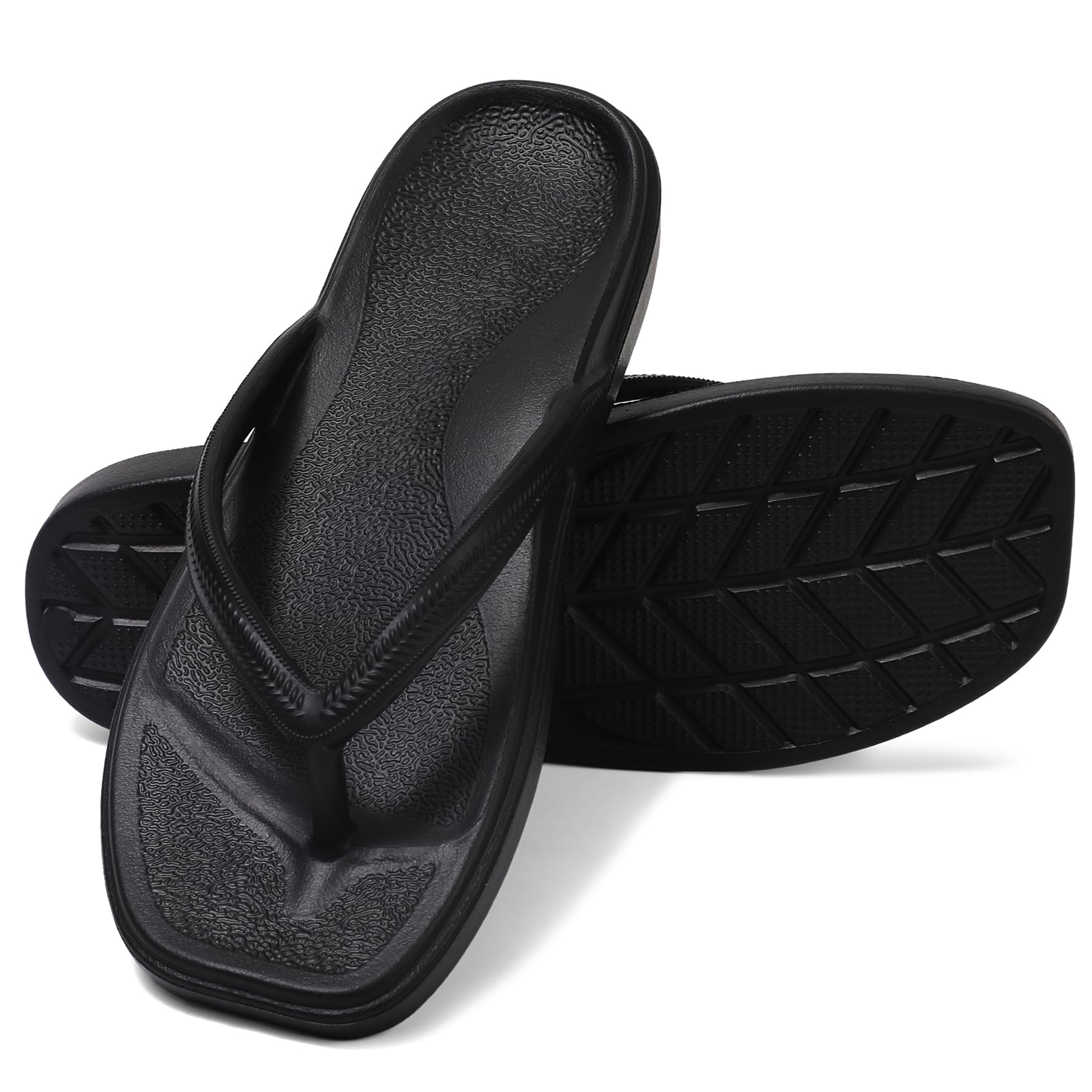 Flip Flops for Women with Arch Support Square Toe Thong Sandals
