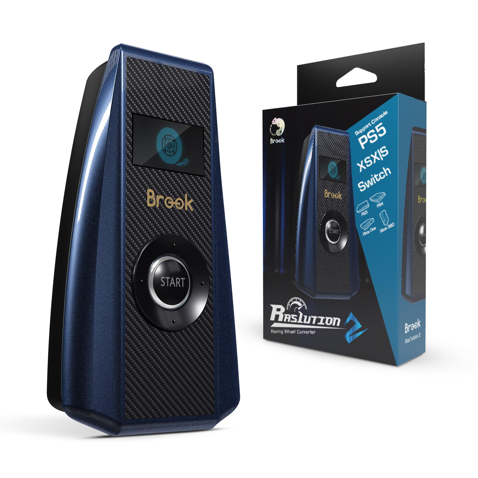 BROOK Ras1ution2 ステアリング ハンドル コントローラー アダプタ コンバーター 対応するハンコン種類最多 PS5/PS4/PS3/NS/XB 360/XB Original対応 公式正規品【PS5対応】