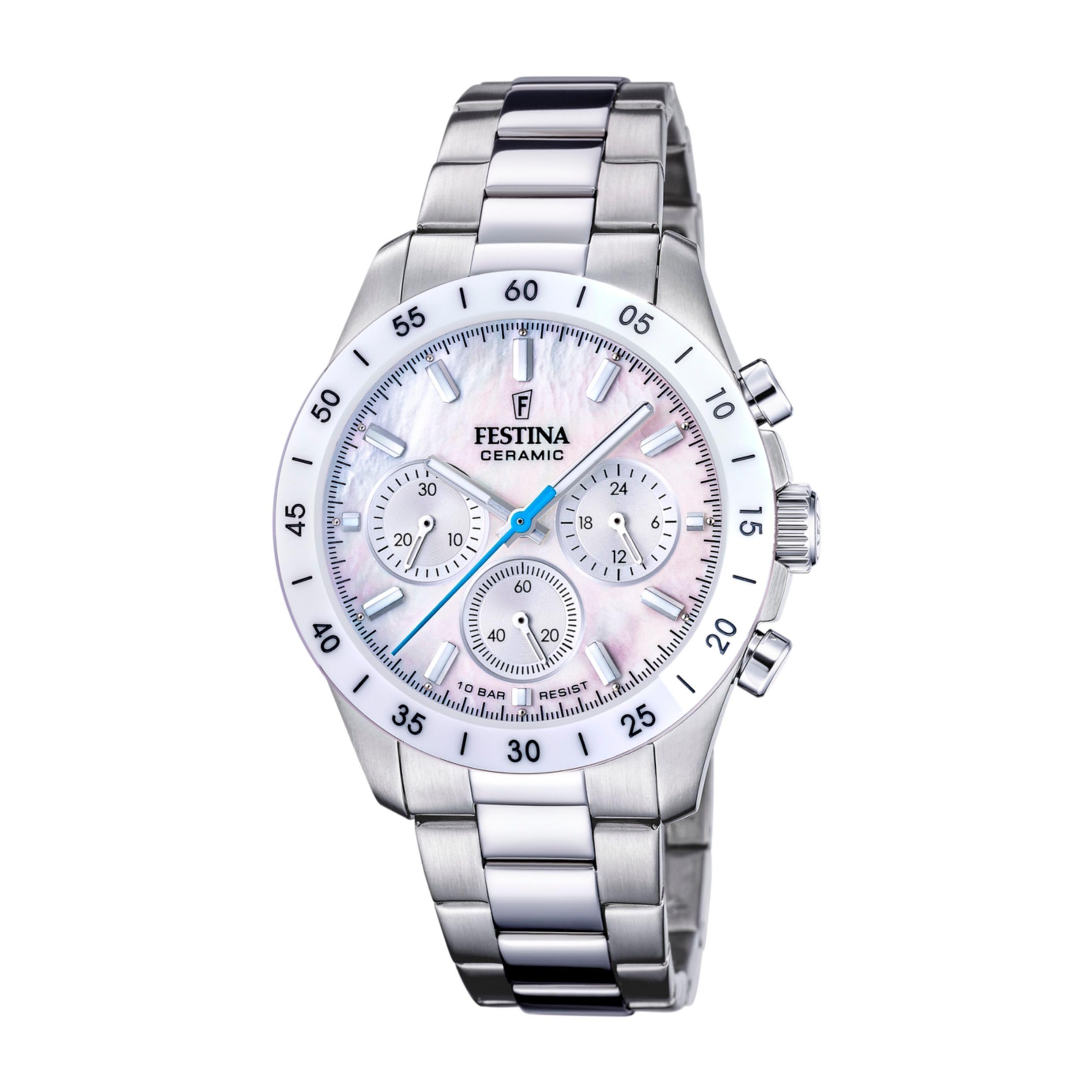 Festina CERAMIC F20693/1 Chronograph for women Ceramic bezel