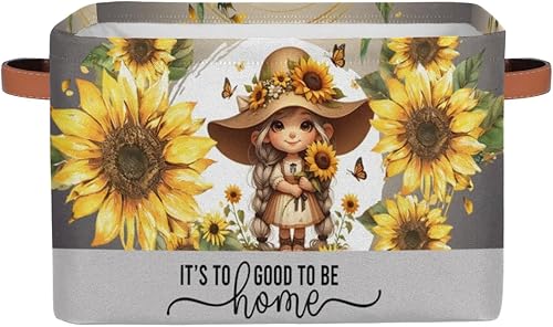 Vista 86 de Cestas de almacenamiento con asas, cubo de almacenamiento rectangular de tela rectangular plegable de juguetes para armario, estantes, lavandería, C