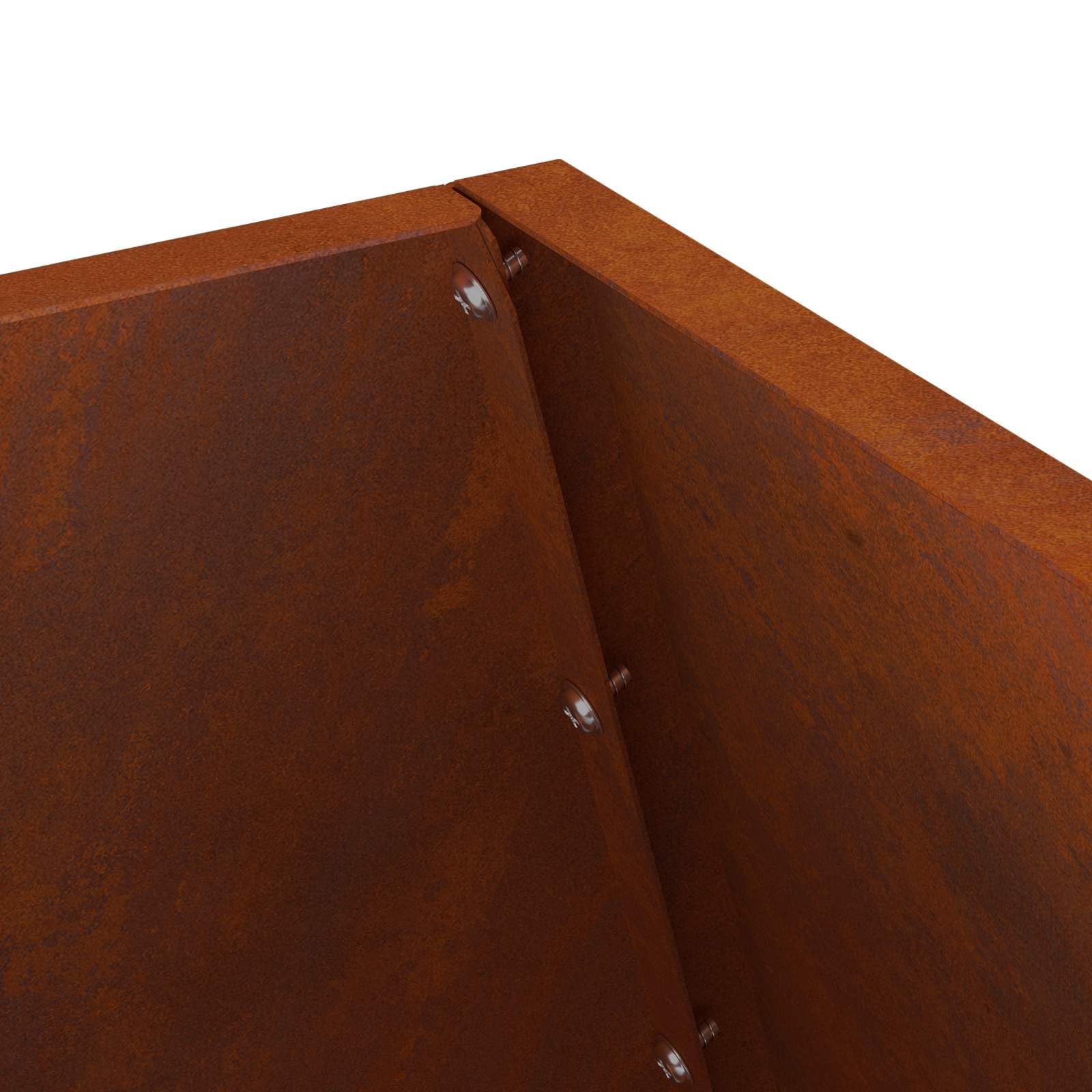 vidaXL Tazón de Fuego Oxidado 50 x 50 x 100 cm Acero Oxidado | Resistente para uso exterior, Hecho para aguantar el clima, Acomoda troncos más gruesos para mejor combustión