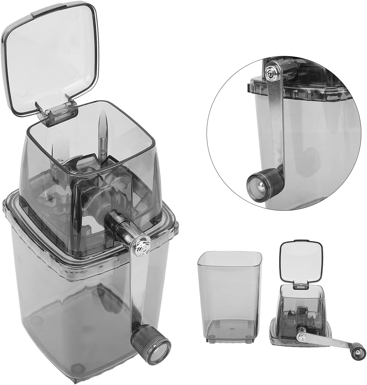 Crushed Ice Maker 3.9x3.9x9.1in Ice Crusher 1.2L Crushed Ice Machine Portable Ice Crushers for Home Use