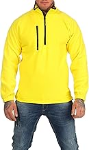 Men's Fleece Jumper - Warm Troyer Made of 100% Polar Fleece 280 g/m² - Regular Fit with Stand-Up Collar and Half Zip Work and Outdoor Pullover with Pockets, Easy Care and Robust