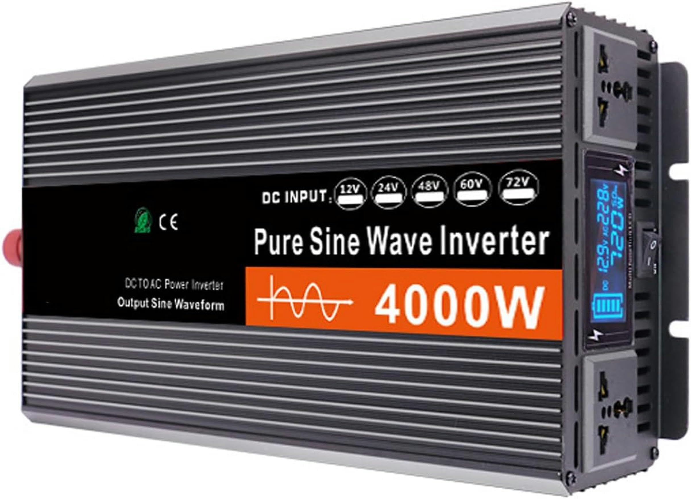 Onde de sine pure 4000W convertisseur haute performance DC 24V 48V en AC 230V haut de gamme