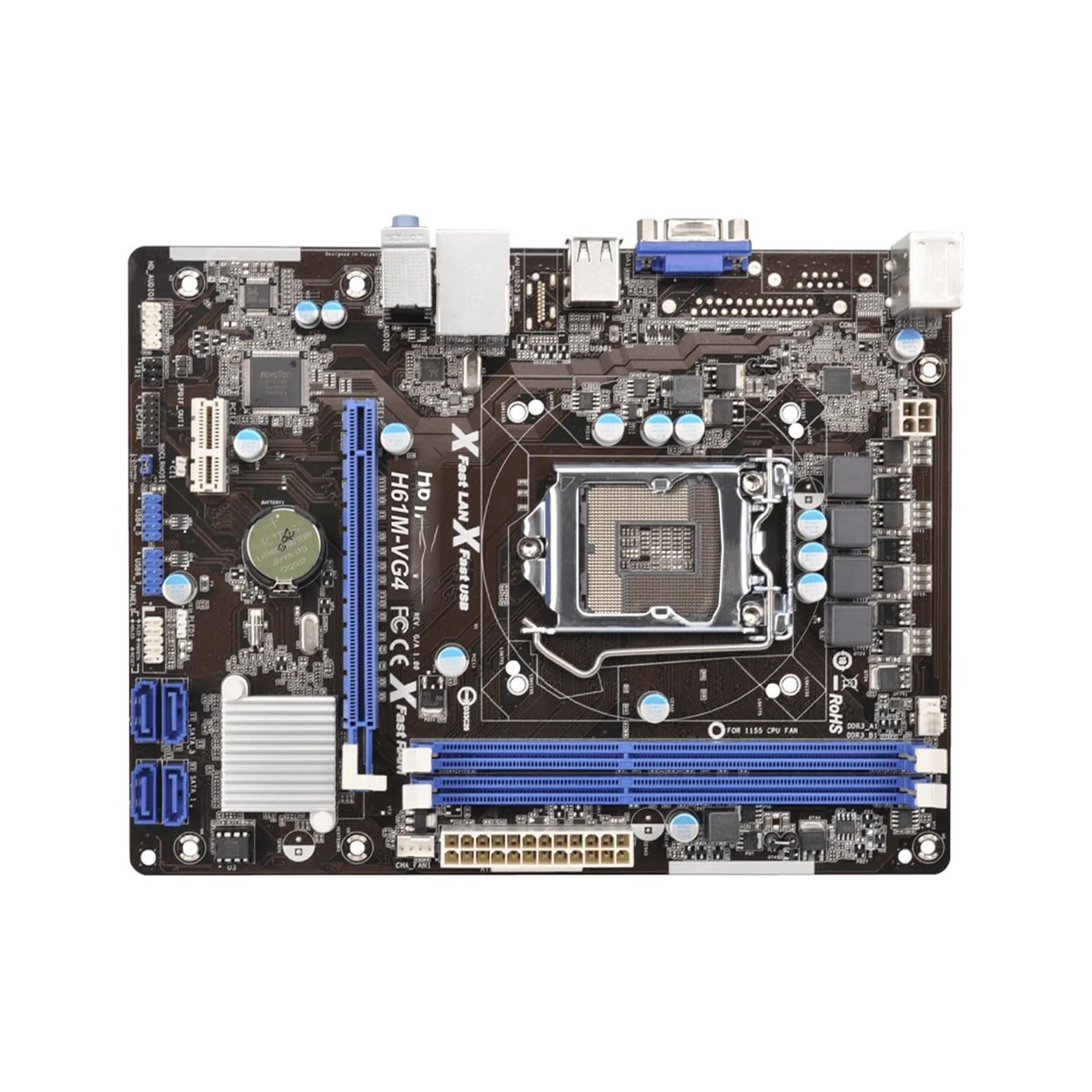 Motherboard La CPU Fit for ASRock H61M-VG4 Supporta Il Socket LGA 1155 i3-3220 3240 i5-3450 3470 i7-3770, DDR3 Micro ATX.