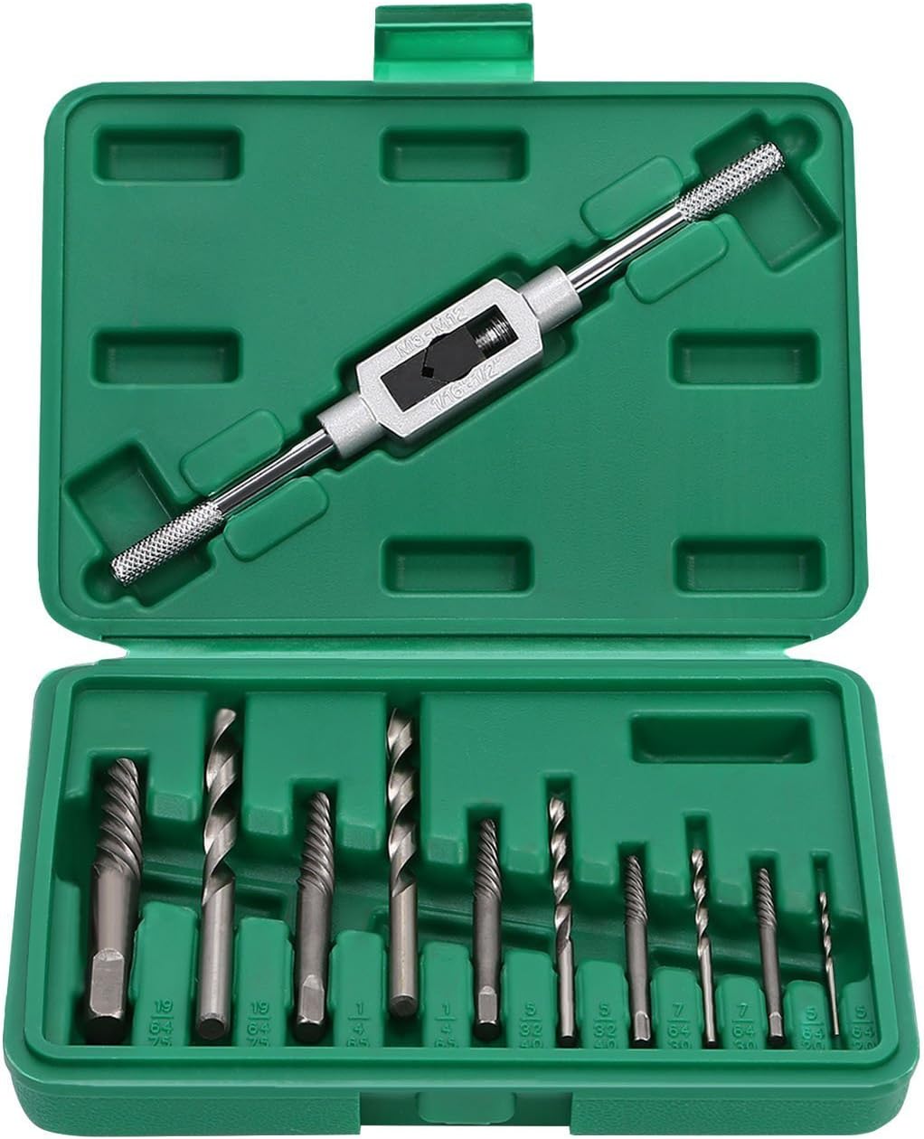 11Pcs Damaged Screw Extractor Set Screw Stripped Broken Screws Bolt Fastener Remover 3-10mm Speed Out Screw Extractor Drill Bits Broken Damaged Bolt Remover Adjustable Wrench Screw Extractor Tool Kit