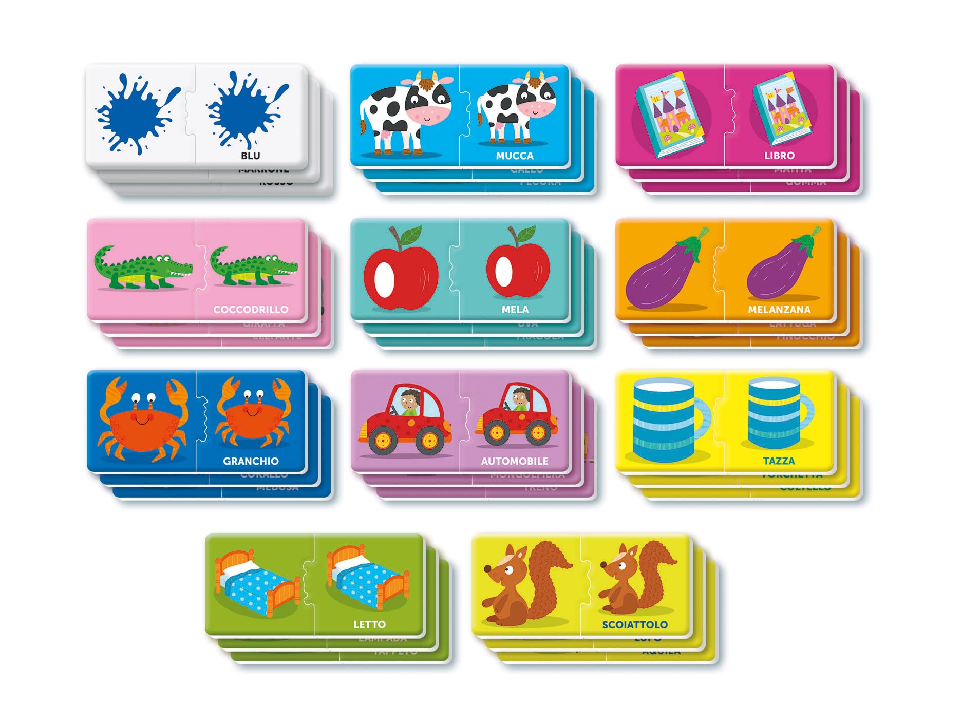 Clementoni Sapientino Montessori Le Mie Prime 100 Parole Gioco Educativo Bambini 1-3 Anni 54 Puzzle a Incastro Italiano 16851