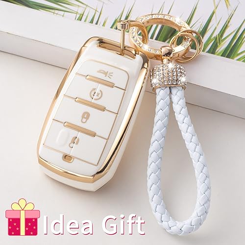 Miniatura 6 de Gematay Funda protectora para llavero Dodge RAM con cordón para llavero, carcasa protectora de TPU suave compatible con Dodge RAM 1500 2500 3500