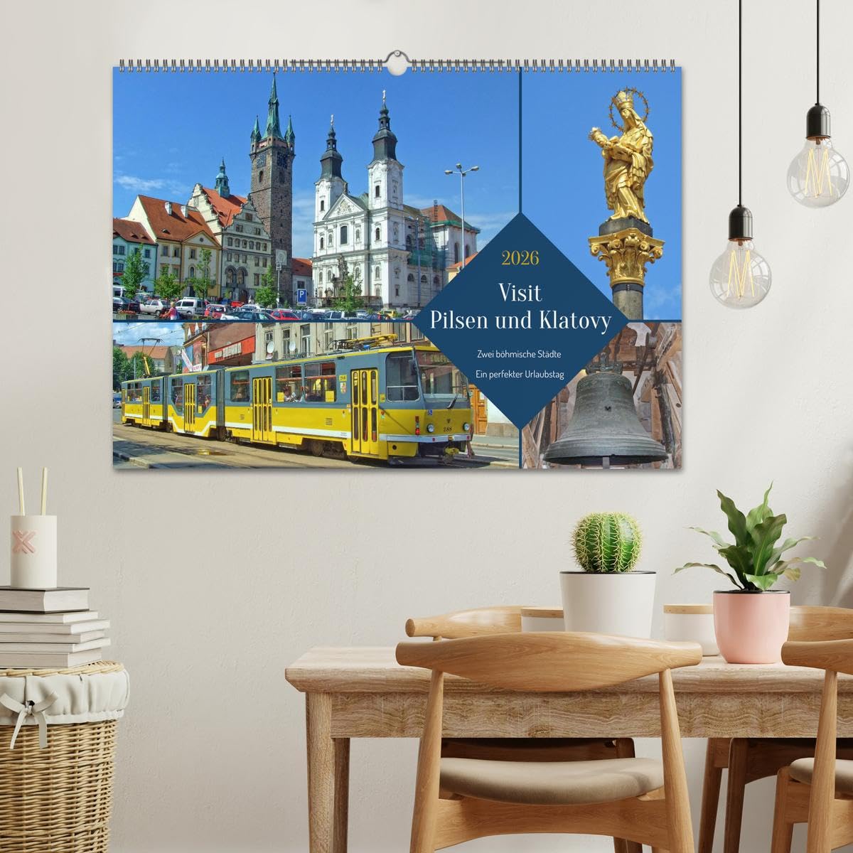 Visit Pilsen & Klatovy - Dos ciudades bohemias - Un día festivo perfecto (calendario de pared 2026 DIN A2 horizontal), calendario mensual CALVENDO