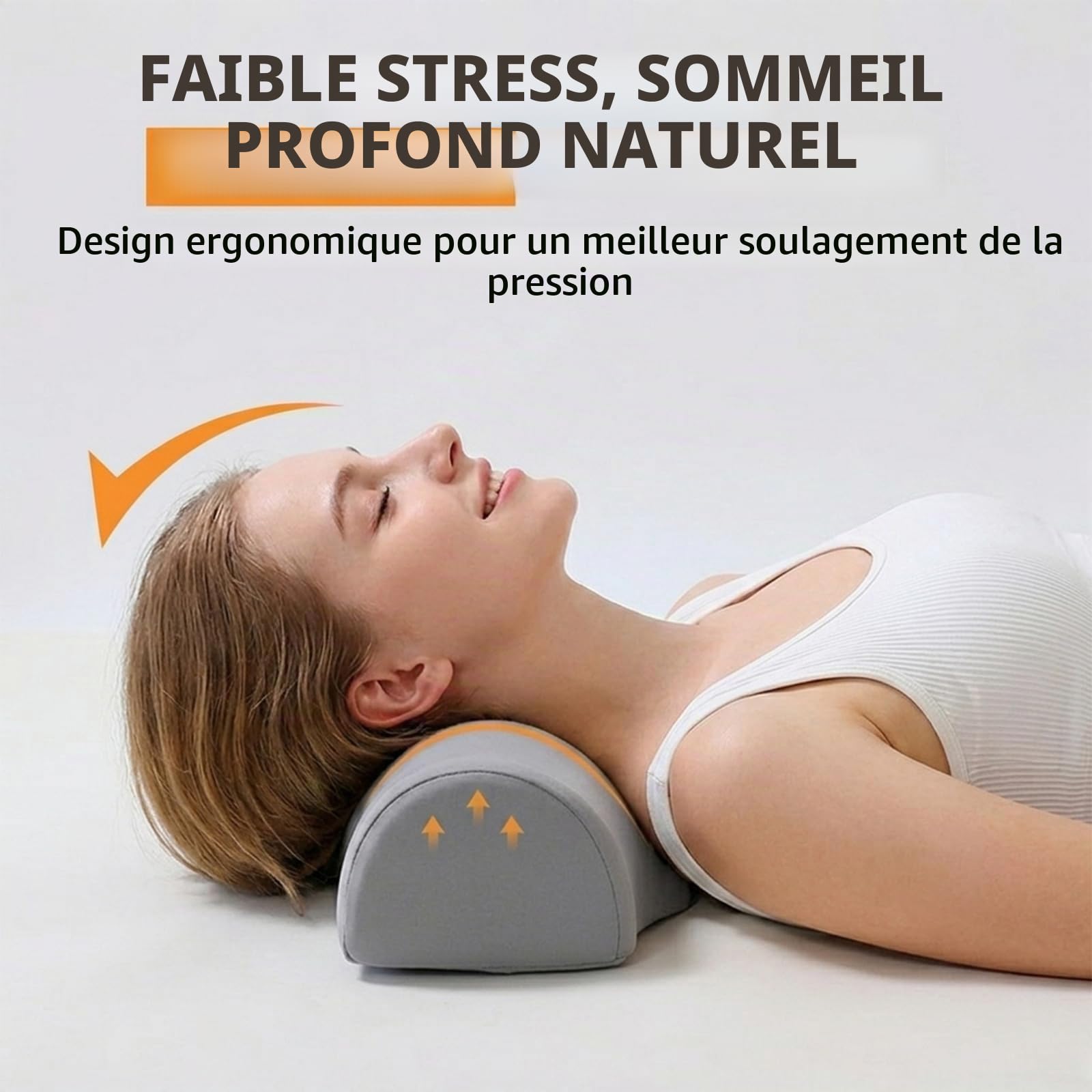 Oreiller Cervical, Oreiller Orthopédique Ergonomique en Mousse À Mémoire De Forme pour Soulager Les Douleurs Et Soutenir Les Cervicales, Idéal pour Sommeil Réparateur Et Meilleure Posture