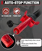 Vista 2 de Bomba de transferencia de combustible portátil alimentada por batería/carga USB - Bomba de gas con parada automática para lata de gasolina de 5