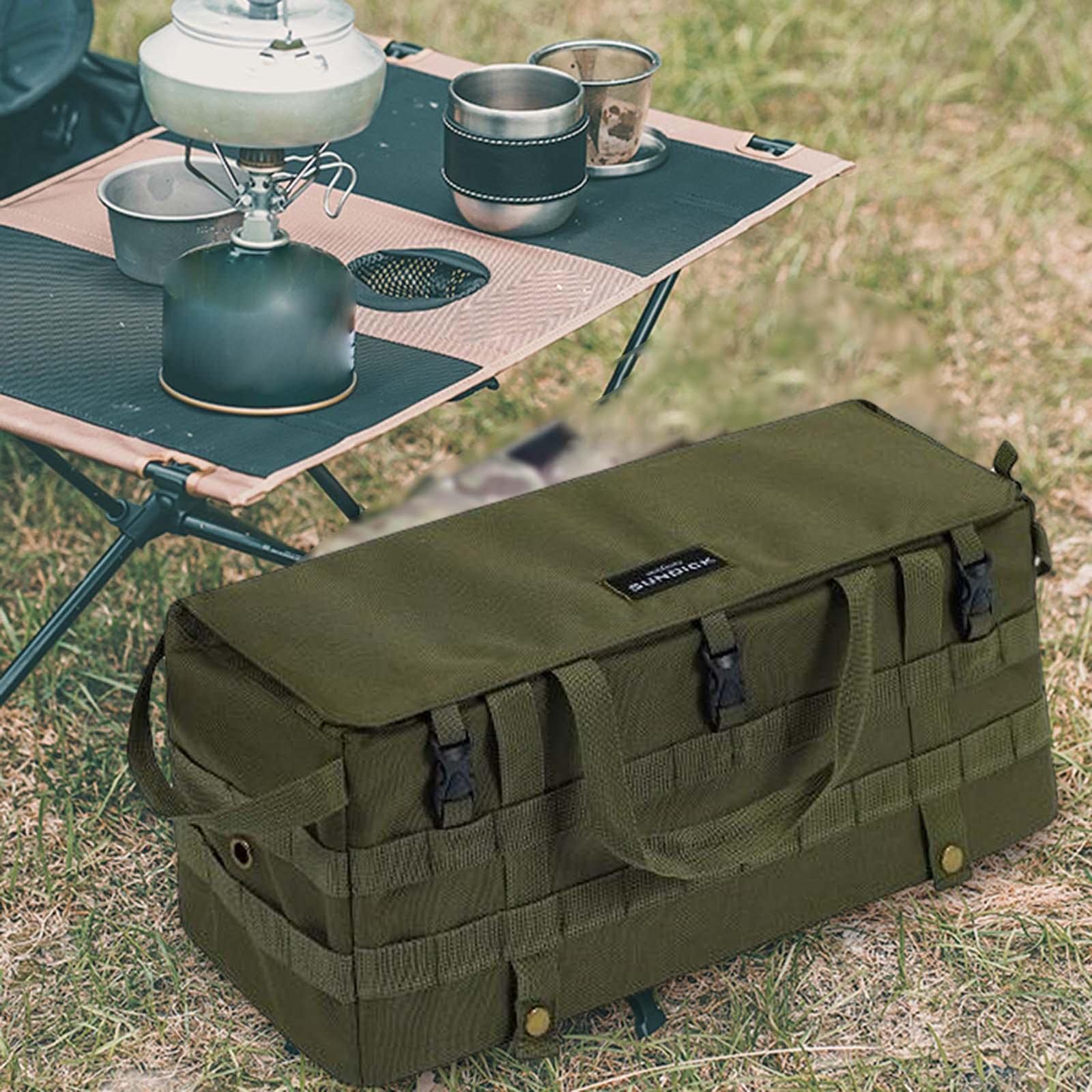 Borsa Portaoggetti Pieghevole da Campeggio per Impieghi Gravosi, Organizer Laterale per Braccioli
