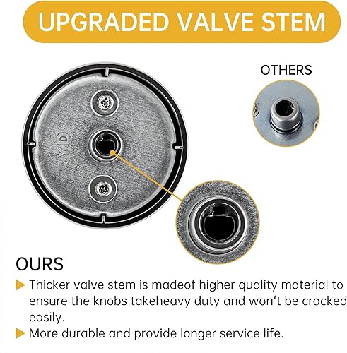 Miniatura 5 de Perillas de dial de control de quemador superior DG64-00473A mejoradas de acero inoxidable Samsung para estufa de gas, pomo de repuesto para horno,